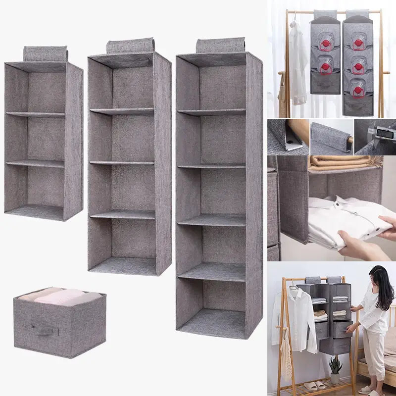 Rosin Official™ Linen Hanging Wardrobe Organizer