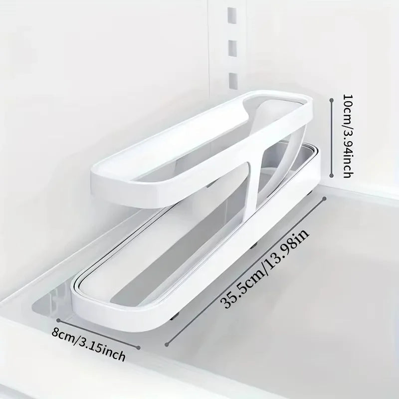 Rosin official™Automatic Rolling Egg Holder: 2-Tier Fridge Dispenser