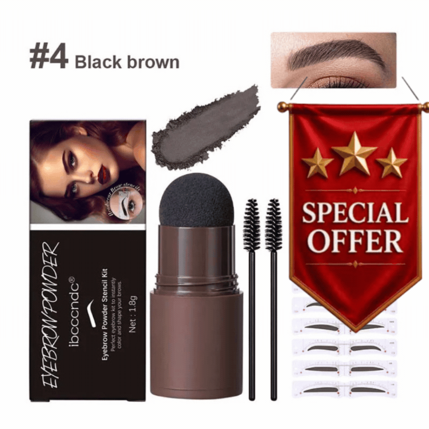 Eyebrow Stamp Stencil Kit – Waterproof Hairline & Brow Contour